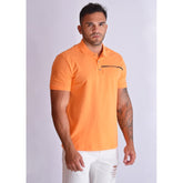 POLO CKJ MASC MC LOGO PALITO LARANJA LARANJA